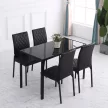  HOCMOM 4er-Set Stühle Esszimmerstühle Küchenstühle 41 cm x 50 cm x 91 cm, Schwarz