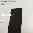 4 darabos étkezőszék szett, karfa nélküli kivitel, szövetkárpitozás, fém lábak, fekete