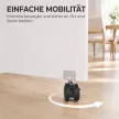 Összecsukható étkezőasztal, gurulós konyhaasztal fiókokkal és szekrénnyel, fehér
