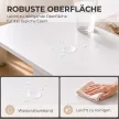 Összecsukható étkezőasztal, gurulós konyhaasztal fiókokkal és szekrénnyel, fehér