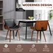 2 darabos vintage étkezőszék szett, fa, szövetkárpit, habszivacs, fekete
