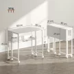 Összecsukható íróasztal, átalakítható kisasztallá, nyitott polccal, fehér