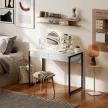 Íróasztal 100 x 50 cm Számítógépasztal Irodai asztal 2 fiókkal, kis szobákba, Fekete