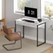 Íróasztal 100 x 50 cm Számítógépasztal Irodai asztal 2 fiókkal, kis szobákba, Fekete
