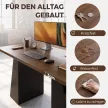 Íróasztal 4 nyitott polccal, ipari formatervezés, 140 cm, barna-fekete