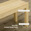 Tömörfa pad, 3 személyes, pad, konyhai pad, fenyőfa, natúr