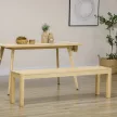 Tömörfa pad, 3 személyes, pad, konyhai pad, fenyőfa, natúr