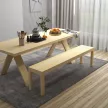 Pad, 3 fő részére, akár 330 kg-ig, fenyőfa, 175x33x45 cm