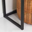 Ipari formatervezésű konzolasztal, lerakóasztal, tálalószekrény, 1 fiók, barna + fekete