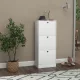 Cipőszekrény, cipőtartó, 3 lehajtható rekesz, állítható, farostlemez, fehér
