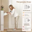 Fém cipősszekrény 3 lenyitható rekesszel, keskeny cipősszekrény, falra szerelhető, 6 pár cipő számára, fehér