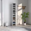  10-stufiges Schuhregal, Schuhschrank, faltbar, belüftete Rückseite, Kunststoff, Weiß