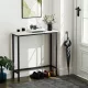Konsolentisch Flurtisch mit verstellbar Fußpads, Kippschutz 75 x 24 x 76 cm für Kleinen Raum Schwarz