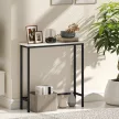 Konsolentisch Flurtisch mit verstellbar Fußpads, Kippschutz 75 x 24 x 76 cm für Kleinen Raum Schwarz