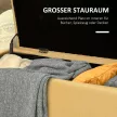 Pad, tárolós pad, kárpitozott pad, vászonhatású, 150 kg-ig, 101x38,5x44,5 cm, sárga
