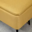 Pad, tárolós pad, kárpitozott pad, vászonhatású, 150 kg-ig, 101x38,5x44,5 cm, sárga