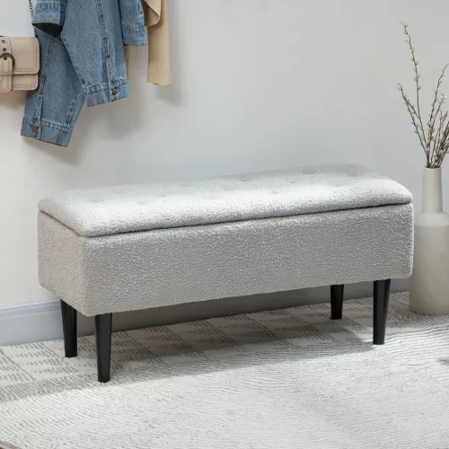 Tárolópad, 120 kg-ig, bársonyhatású, 95x38x45cm, szürke