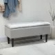 Tárolópad, 120 kg-ig, bársonyhatású, 95x38x45cm, szürke