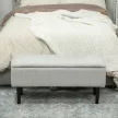 Tárolópad, 120 kg-ig, bársonyhatású, 95x38x45cm, szürke