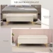 Pad tárolóhellyel, teherbírás akár 120 kg, 120x44x44,5 cm, bézs