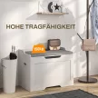 103 literes tárolóláda, tárolópad biztonsági zsanérral, ülőpárnával, különféle helyiségekbe, fehér