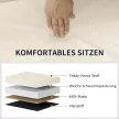 Tárolós puff, kárpitozott pad tárolóhellyel és fedéllel nappaliba, hálószobába, előszobába, krémfehér