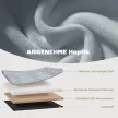 Összecsukható tárolópad bársonyhatású felülettel, nappaliba való, 76 x 38 x 35 cm, sötétszürke