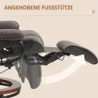 Dönthető fotel dönthető funkcióval, forgó, 150 kg-ig, műbőr huzat, acél váz, barna