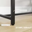  Bartisch Stehtisch Küchentresen, Industriedesign, 3 Regale, 120 x 40 x 105 cm; Schwarz + Braun