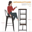  Bartisch Stehtisch Küchentresen, Industriedesign, 3 Regale, 120 x 40 x 105 cm; Schwarz + Braun