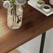  Bartisch Stehtisch Küchentresen, Industriedesign, 3 Regale, 120 x 40 x 105 cm; Schwarz + Braun