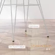  2-er-Set Stühle im Boho-Stil, Küchenstühle, PE-Rattan, 56 x 60 x 79 cm, Natur + Weiß