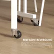  Klapptisch auf Rollen, Laptop-Tisch, Esstisch, inkl. Feststellbremse, Eiche