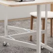  Klapptisch auf Rollen, Laptop-Tisch, Esstisch, inkl. Feststellbremse, Eiche