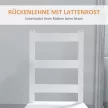 Étkezőszékek, 2 darabos szett, fa konyhaszékek léces háttámlával, csúszásgátló, 41,5 x 46 x 90 cm, fehér