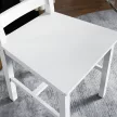 Étkezőszékek, 2 darabos szett, fa konyhaszékek léces háttámlával, csúszásgátló, 41,5 x 46 x 90 cm, fehér