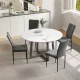  4er-Set Esszimmerstühle in Samtoptik, Moderne Polsterstühle mit Metallbeinen, für Esszimmer, Schlafzimmer, Küche, Grau