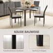  4er-Set Esszimmerstühle in Samtoptik, Moderne Polsterstühle mit Metallbeinen, für Esszimmer, Schlafzimmer, Küche, Grau