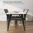  4er-Set Esszimmerstühle in Samtoptik, Moderne Polsterstühle mit Metallbeinen, für Esszimmer, Schlafzimmer, Küche, Grau
