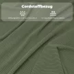  4er-Set gepolsterte Klappstühle, Faltbare Stühle mit Cordbezug, Rückenlehne, Metallrahmen, Grün