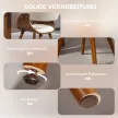 Étkezőszék, vászonhatású szövet, ívelt háttámla, fa lábak, bézs