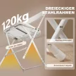 6 darabos összecsukható szék szett, összecsukható székek vízelvezető nyílásokkal, acél váz, sokoldalúan felhasználható, fehér