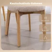 Étkezőszékek, 2 darabos szett, konyhai szék széles ülőfelülettel, ívelt háttámlával, nappaliba, étkezőbe, krémszínű