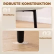 Étkezőszékek, 2 db-os szett, kárpitozott konyhaszékek fém lábakkal, krémfehér