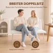 Étkezőszék karfa nélkül, vászonhatású szövettel, konyhaszék háttámlával és fém lábakkal, nappaliba, krémszínű