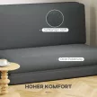 3 az 1-ben összecsukható relaxfotel, vendégmatrac, osztható, 138 cm széles, sötétszürke