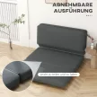 3 az 1-ben összecsukható relaxfotel, vendégmatrac, osztható, 138 cm széles, sötétszürke
