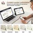 3 személyes kanapé heverővel, nappali kanapé kordbársony huzattal, 2 extra párna, kárpitozott kanapé, krémfehér