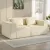 3-Sitzer-Sofa, weiche Schaumstoffstruktur, breite Armlehnen, 2 Kissen, Cordbezug, Beige