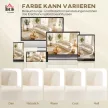 3-Sitzer-Sofa, 260 cm Chenille-Sofa mit breiter Sitzfläche, Federkernpolsterung, hochdichtem Schaumstoff, 3 Kissen creme